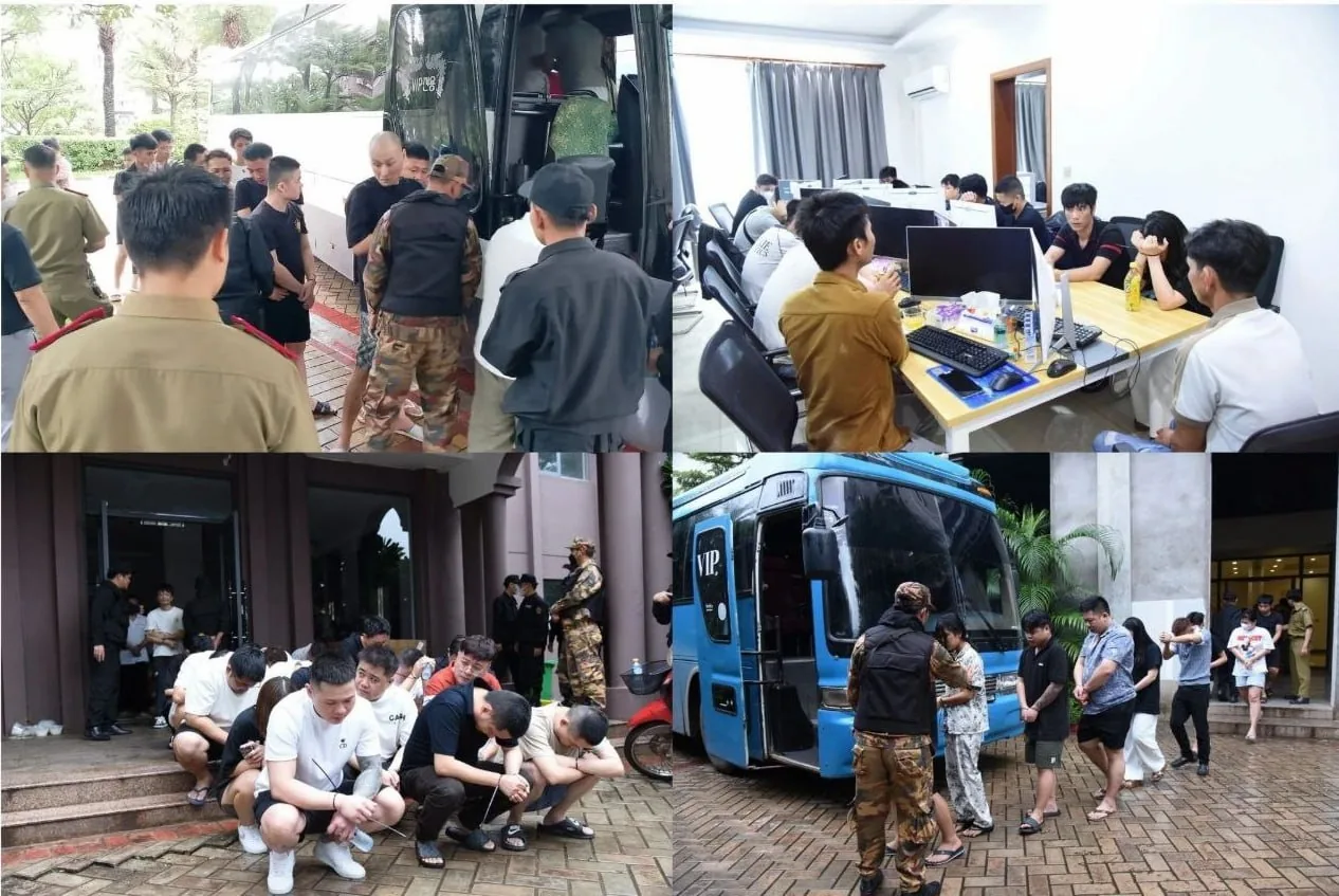 🇱🇦 老挝万象警方捣毁网络诈骗窝点 逮捕261名嫌疑人 图片 1