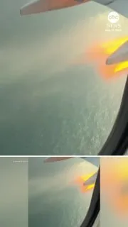 🇺🇸 一架美国航空公司的客机在起飞时撞到鸟群，几秒钟后，其引擎冒出火焰，迫使飞行员发出遇险信号。